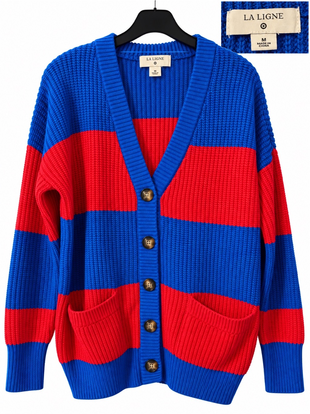 La Ligne x Target Colorblock Rugby Cardigan Sweater – Size M